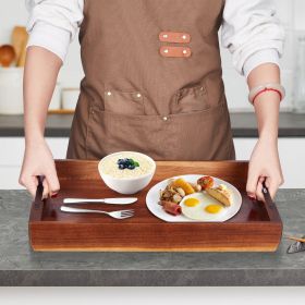 VEVOR Wood Serving Tray, Acacia Wooden Tray Board with Handles, Decorative Rustic Serving Trays Platter, Ideal for Breakfast in Bed, Lunch, Kitch